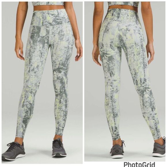 Lululemon Wunder Train High-Rise Tight 25" size 14 NWT Cinder Grain Spruce Multi - Picture 1 of 5
